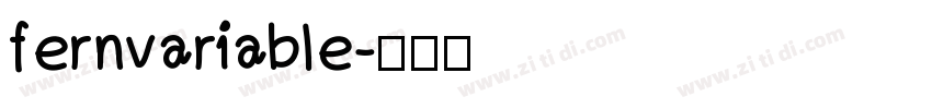 fern variable字体转换